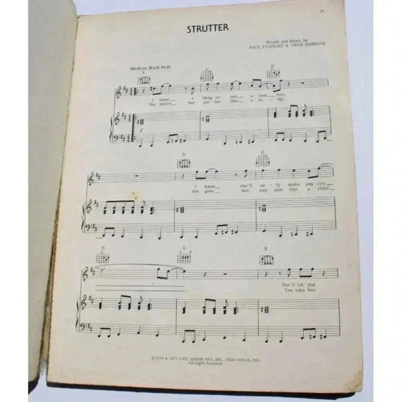 Vtg KISS The ORIGINALS Songbook 1977 Sheet Music Gene Simmons Paul Stanley Ace - Picture 2 of 4